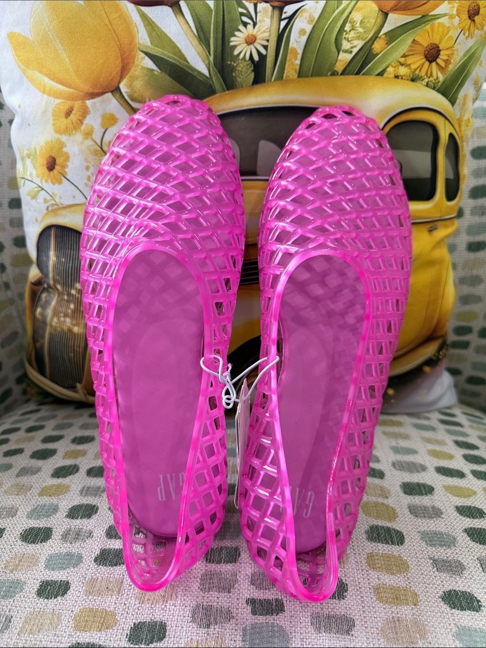 Bright Pink Women's Jelly Flats